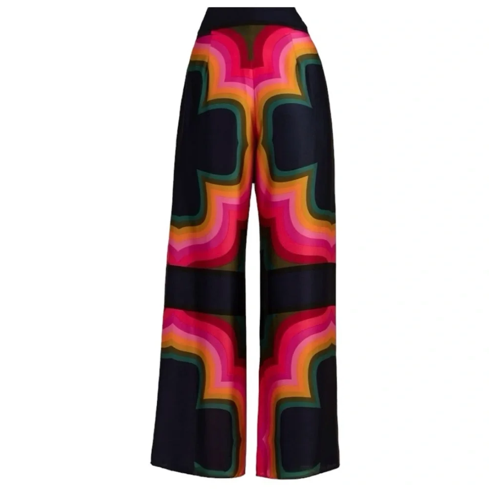 TRINA TURK Hansa Abstract Printed Wide Leg Women’s Dressy Pants Size 2 NEW - Picture 7 of 10